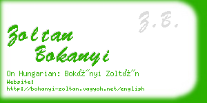 zoltan bokanyi business card